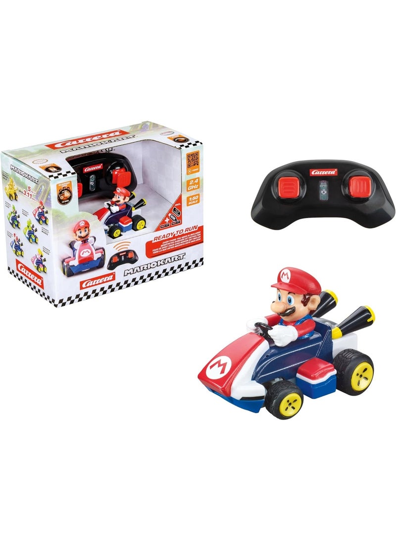 Carrera RC Mario Kart Mini RC Mario, For Children and Adults, Boys & Girls, Unique Original Licence, Instant Driving Fun with Ready to Run,Red - Image 1